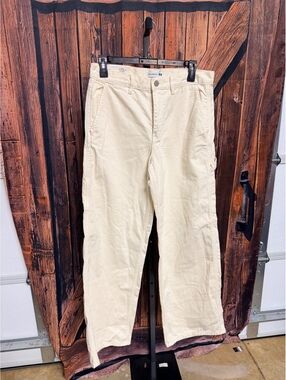 JW Anderson x Uniqlo Women's Relaxed Painter Pants Off White Size 26
